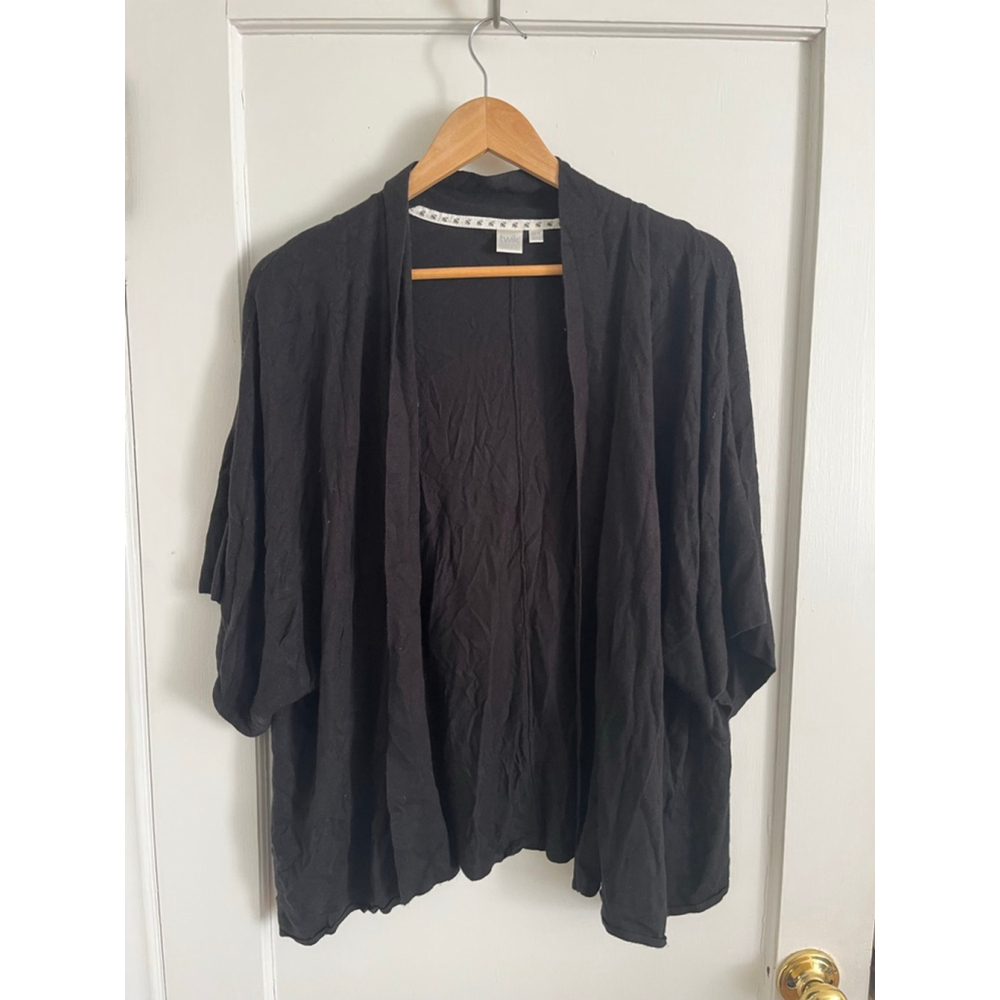 Twik Bamboo Blend Womens Size XS Open Front Cardigan Black Simon’s Store